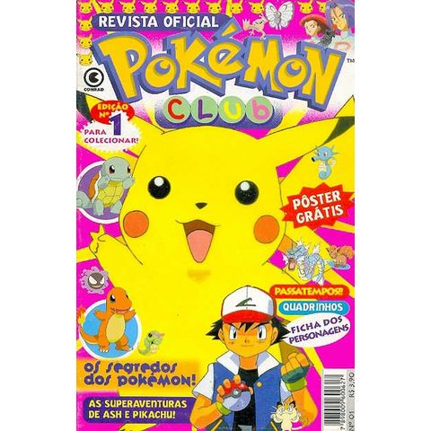 Pokemón Club - Revista Oficial 01 Editora Conrad Gibis Quadrinhos HQs  Mangás - Rika