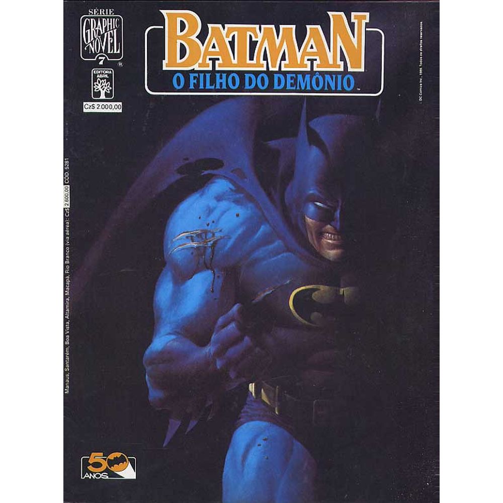 Graphic Novel 07 - Batman - O Filho do Demônio Editora Abril Gibis  Quadrinhos HQs Mangás - Rika Comic Shop - Rika