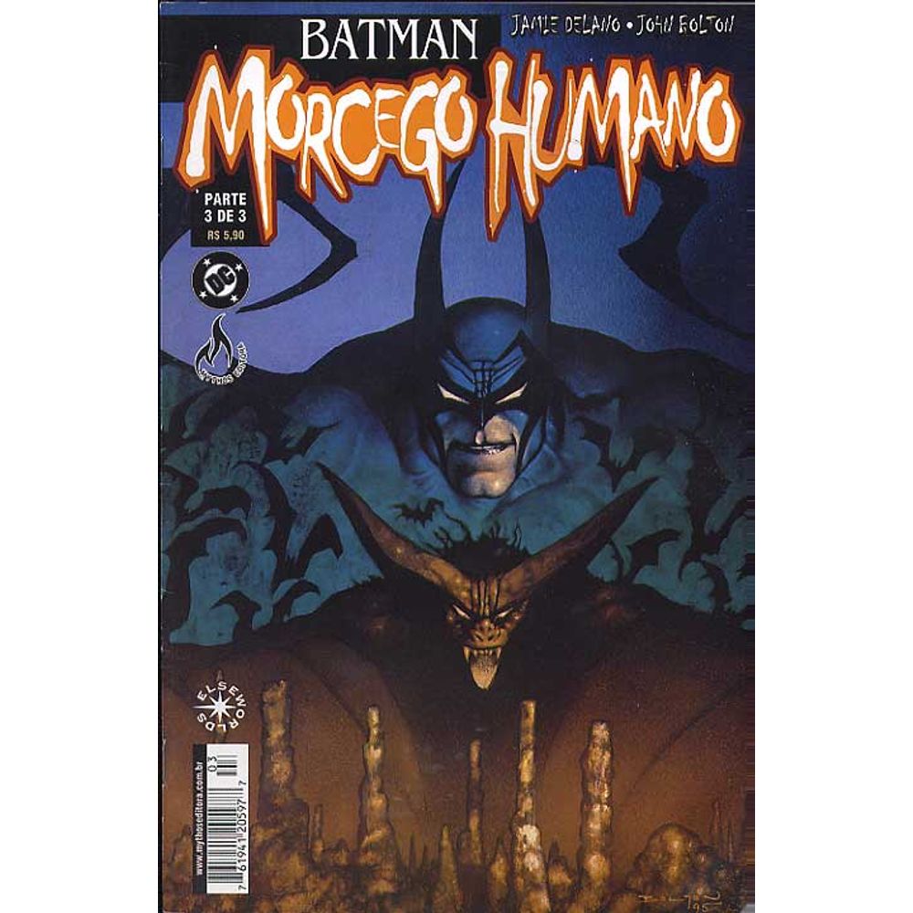 Batman - Morcego Humano 3 Editora Mythos Gibis Quadrinhos HQs Mangás ...