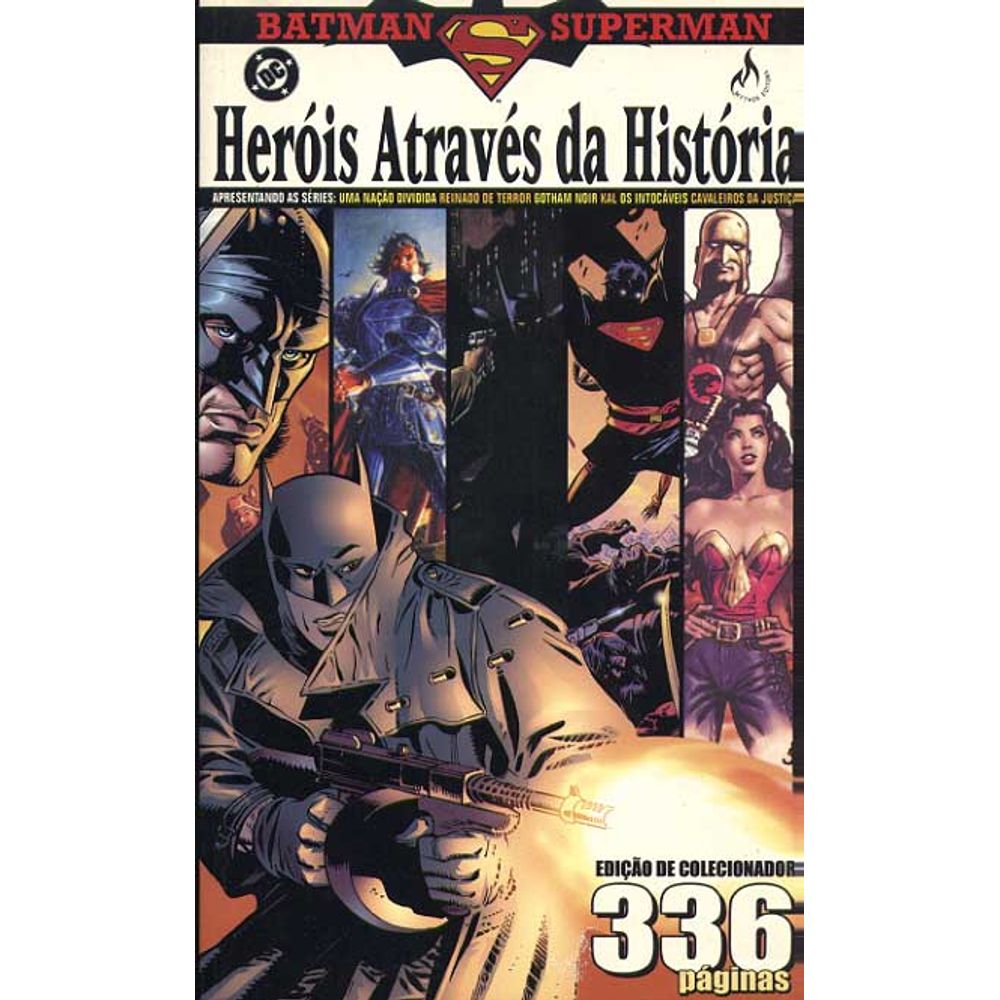 Batman e Superman - Heróis Através da História Editora Mythos Gibis  Quadrinhos HQs Mangás - Rika Comic Shop - Rika