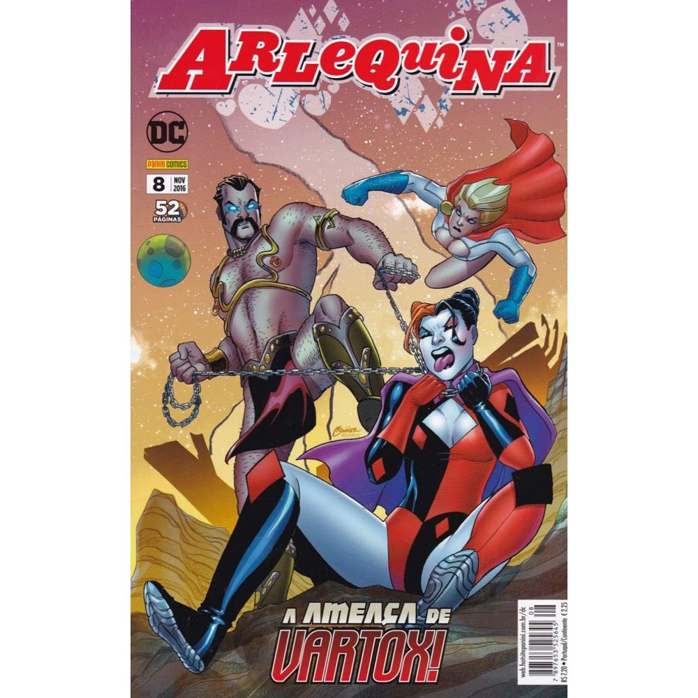 Arlequina - 2ª Série 08 Editora Panini Gibis Quadrinhos HQs Mangás - Rika